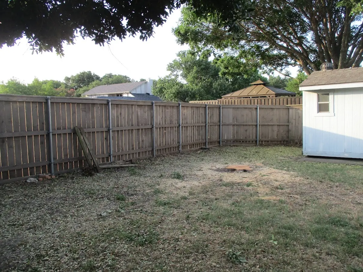Cleared yard after professional tree removal in North Smithfield
